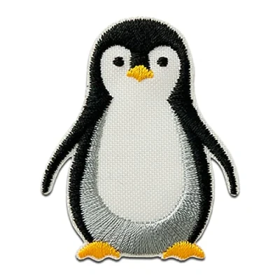 Abbildung von Catch the Patch Aufnäher Bügelbild, Aufbügler, Applikationen, Patches, Flicken, zum aufbügeln, Recyclete PET Flaschen, Recycl Pinguin Tier Antarktis Think Green Größe: 5 x 4 cm