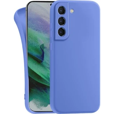 Abbildung von MyGadget Hülle für Samsung Galaxy S21 FE robuste Silikon Schutzhülle TPU Case Slim Silikonhülle Back Cover Kratzfest Handyhülle Matt Blau