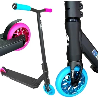Abbildung von Chilli Pro Reaper Mini F26 Custom Odi Stunt Scooter H= 75cm Pink/ Blau