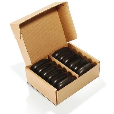 Abbildung von Master Massage Mittel Ovular Basaltstein Hot Stone Set Massagesteine 6.4cm x 4.6cm 1.8cm 12er Pack 100% Naturstein