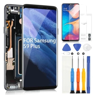 Abbildung von ARSSLY für Samsung Galaxy S9 Plus LCD Display, S9+ G965 SM G965U Bildschirm Touchscreen Digitazer Assembly Ersatz mit Reparatur Kit (Schwarz Rahmen)