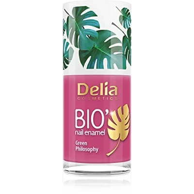 Abbildung von Delia Cosmetics Nagellack Bio Green RASPBERRY Veganfreundlich Perfekte Deckkraft &amp; Glanz Einfache schnelle Anwendung Natürliche Inhaltsstoffe Langanhaltende Farbe bis zu 6 Tagen 11ml