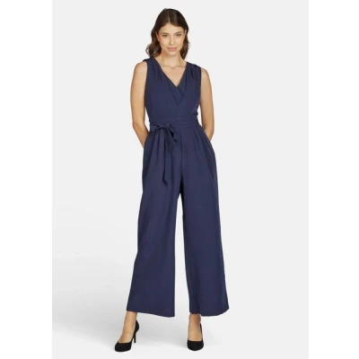 Abbildung von KLEO Overall MIT Marleneschhnitt Jumpsuit, Damen, Größe: 40, Dunkelblau