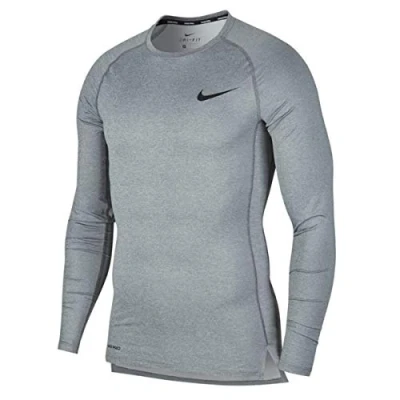 Abbildung von Nike Herren Pro Langarm Oberteil, Smoke Grey/Light Grey/Black, 4XL T