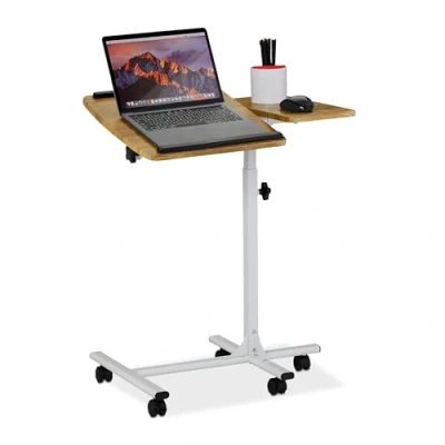 Abbildung von relaxdays Laptoptisch höhenverstellbar mit Rollen