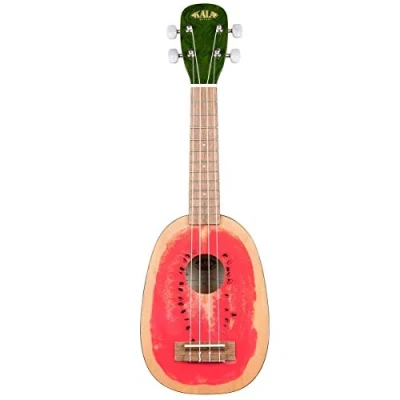 Abbildung von Kala kawtml ukulele, mit Detail Zeitbombe