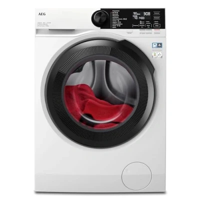 Abbildung von AEG Waschtrockner, 9 kg Waschen, 5 Trocknen, Serie 7000 ProSteam: Auffrischfunktion mit Dampf statt EEKL D/A, NonStop 1kg in 1h, Mengenautomatik, 1600 U/min, Dunkelgrau, LWR7G65690