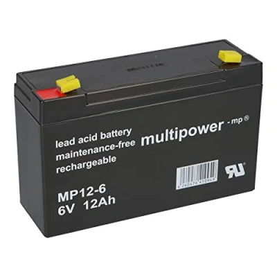 Abbildung von Bleiakku MP12 6 Bleigel AGM Kompatibel Kinderfahrzeuge Kinderauto Kinder Quad 6V 12Ah wie 9Ah 9,5Ah 10Ah WP6 12S zu 3 FM 10 20HR 3FM12 6, LC R0612P, NP12