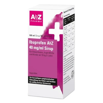 Abbildung von Ibuprofen AbZ 40 mg/ml Sirup 100 ml