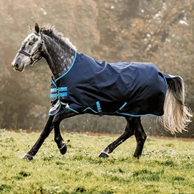 Abbildung von Amigo by Horseware Bravo 12 Turnout 50g Navy Türkis 125/175