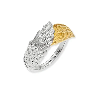 Abbildung von Engelsrufer Damen Ring Flügel Symbol aus Sterling Silber Bicolor in und Gold Größenverstellbar nickelfrei