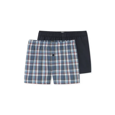 Abbildung von Schiesser 2PACK Boxershorts für Kinder, Größe: 140, Blau