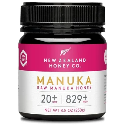 Abbildung von New Zealand Honey Co. Manuka Honig MGO 829+ / UMF 20+ Aktiv und Roh Hergestellt in Neuseeland Zertifiziertem Methylglyoxal Gehalt 250g