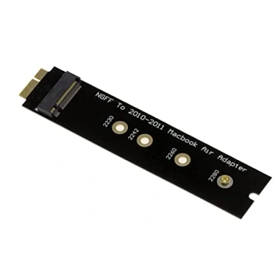 Abbildung von KALEA INFORMATIQUE M2 zu Mac 2010 und 2011 Adapter, um eine M.2 SSD anstelle der originalen 6+12 poligen in einen einzubauen. Lange Version, mit Werkzeugen