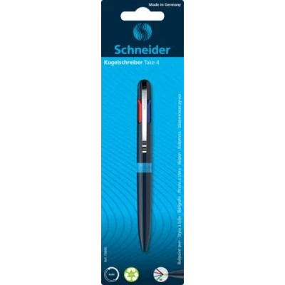 Abbildung von Mechanischer Stift SCHNEIDER TAKE 4, M, 4 Nachfüllfarben, Blisterpackung, Farbmix, 1 Stück