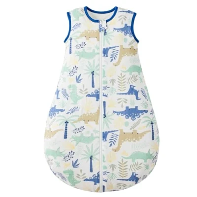 Abbildung von Duomiaomiao 2.5Tog Schlafsack Baby Ganzjahres, 100% Baumwolle Winter, Mädchen Neugeboren,Warmer Neugeborene Kinder(2.5 TOG/Dinosaurier/100)