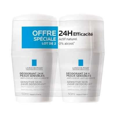 Abbildung von La Roche Posay, Physiologisch, physiologisches Deodorant, natürliche Wirkstoffe, ideal für empfindliche Haut, 24 Stunden Wirkung, ohne Alkohol, 2 x 50 ml