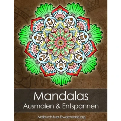 Abbildung von Mandala Malbuch für Erwachsene: Mandalas zum Entspannen (Stressabbau) + BONUS 60 kostenlose Malvorlagen Ausmalen (PDF Ausdrucken)