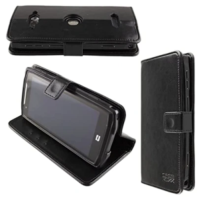 Abbildung von caseroxx Handy Hülle Tasche kompatibel mit Crosscall Core M5 Bookstyle Case Wallet in schwarz