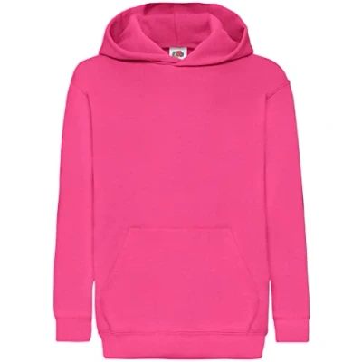 Abbildung von Fruit of the Loom klassischer Kapuzenpullover für Jungen Gr. 5 Jahre, fuchsia