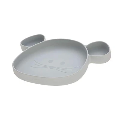 Abbildung von LÄSSIG Teller Little Chums, Mouse Grey, mit Saugnapf