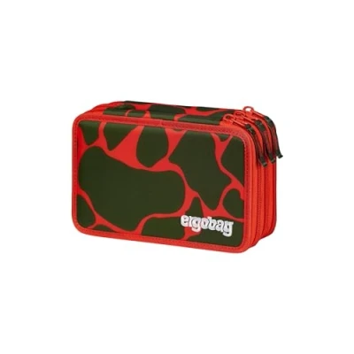 Abbildung von ergobag Maxi Mäppchen Set 40 Teilig, Lyra Bunt und Filzstifte, Kleingeld Fach, Lineal, Schere FeuerspeiBär Orange