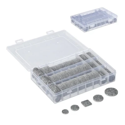 Abbildung von relaxdays Möbelfuß Selbstklebende Filzgleiter 272er Set, Grau