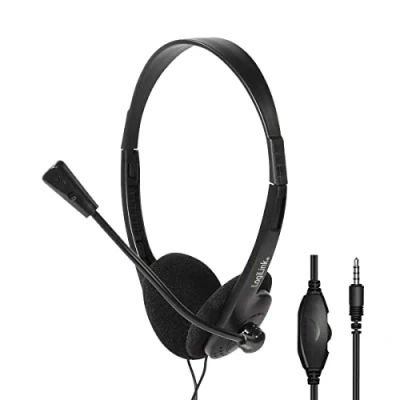 Abbildung von LogiLink HS0055 Stereo Headset, 1x 3,5 mm Stecker, Mikrofon
