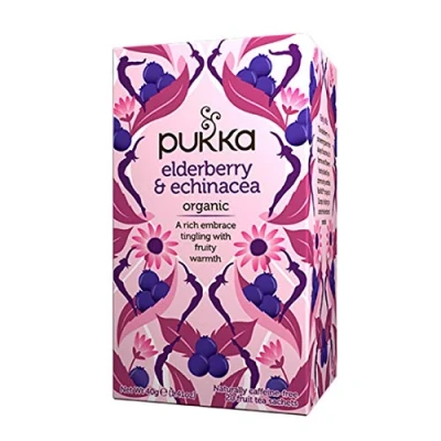 Abbildung von PUKKA BIO Holunderbeere &amp; Echinacea Tee, 1er Pack (20 x 2,0 g Teebeutel)