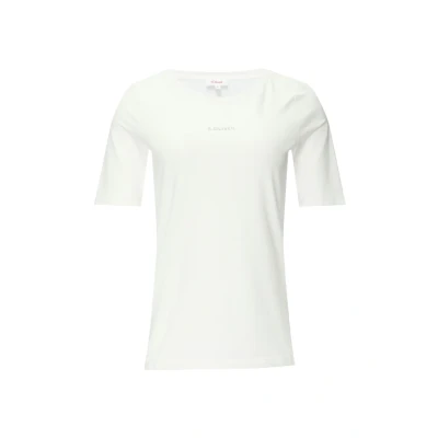 Abbildung von s.Oliver Elastisches MIT Label Tshirt basic, Damen, Größe: 44, Ecru