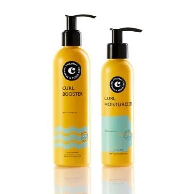 Abbildung von COCUNAT Curly Methode Perfekte Locken in 2 Schritten Moisturizer Leave + Curl Booster Spendet Feuchtigkeit, Nährt, Stärkt, Beseitigt Frizz und Entwirrt 250ml+150ml