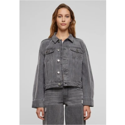 Abbildung von Urban Classics Jeansjacke, Damen, Größe: Large, New grey washed