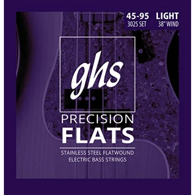 Abbildung von GHS Precision Flatwound 3025 Bass String Set, 4 String, Light, .045 .095