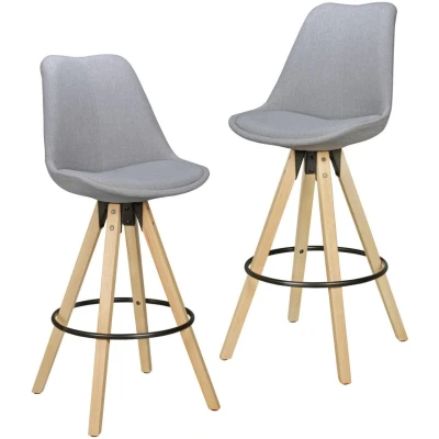 Abbildung von 2er Set Barhocker LIMA Grau Retro