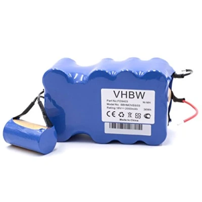 Abbildung von vhbw 1x Akku kompatibel mit Bosch BBHMove4, BBHMove6, BBHMove6/03 Staubsauger (2000 mAh, 18 V, NiMH)
