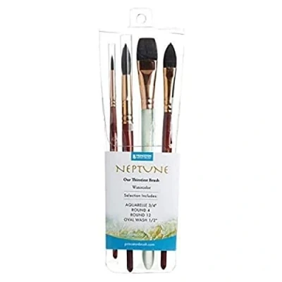 Abbildung von PRINCETON ARTIST BRUSH CO. NEPTUNE, Series P4750, Pro Set mit 4 kurzstieligen Pinseln