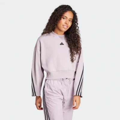 Abbildung von adidas Sportswear Future Icons Three Stripes Sweatshirt, Damen, Größe: XXL, Preloved fig