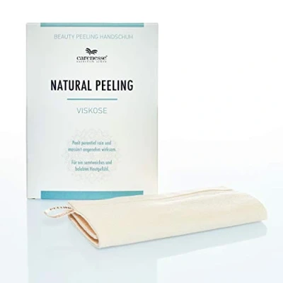 Abbildung von Carenesse Körperpeeling Natural Peeling Peelinghandschuh Viskose Body Scrub Massagehandschuh, porentief, natürlich &amp; effektiv exfoliating glove Handschuh