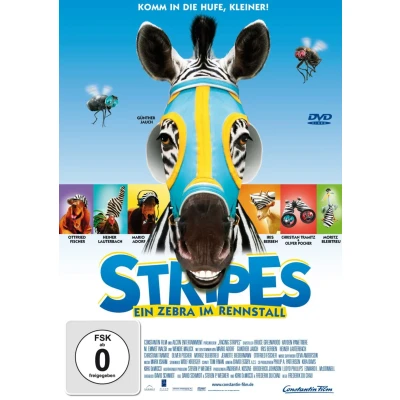 Abbildung von Stripes Ein Zebra im Rennstall