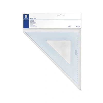 Abbildung von STAEDTLER 567 36 Mars Plexiglas Zeichendreieck cm, blau transparent, 45/45