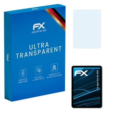 Abbildung von atFoliX Schutzfolie kompatibel mit Apple iPad Air 2022 Folie, ultraklare FX Displayschutzfolie (2X)