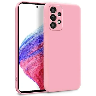 Abbildung von MyGadget Hülle für Samsung Galaxy A53 5G Zweilagige Handyhülle mit Kameraschutz Cover Innenfutter &amp; Silikon außen Rosa