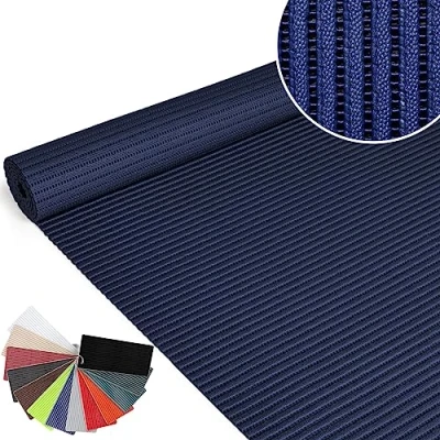 Abbildung von ANRO Badematte Weichschaummatte Bad und Duschvorleger Antirutsch Badläufer Uni Blau 160x130cm