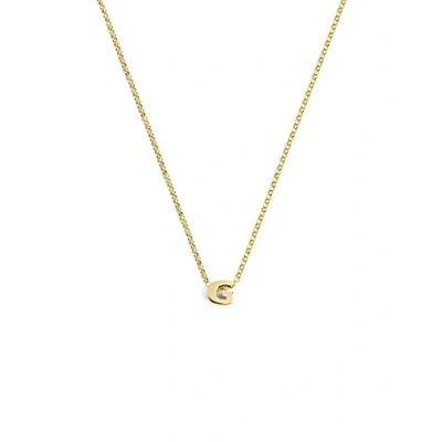 Abbildung von SINGULARU Personalisierte Halskette Single Letter Gold Anhänger in 925 Sterlingsilber mit 18kt Vergoldung Kette Einheitsgröße Damenschmuck Buchstabe G