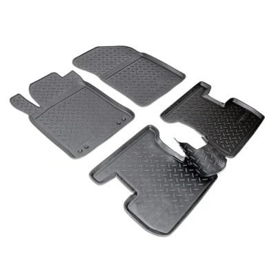 Abbildung von Recambo 3D Gummi Fußmatten kompatibel für Citroen C3 II SC BJ 2009 2017 Auto Gummimatten Passgenau mit Rand schwarz