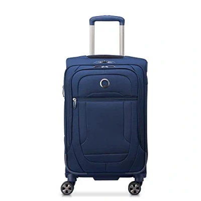 Abbildung von DELSEY PARIS Helium DLX Softside erweiterbares Gepäck mit Spinner Rädern, Marineblau, Checked Medium 25 Inch, Spinnrollen