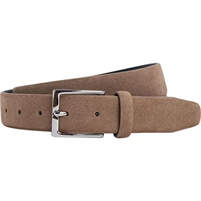 Abbildung von Hackett London Herren Suede Feather Edge Belt, TAN, 28