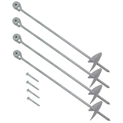 Abbildung von 4x Erdanker 60cm Bodenanker f Schaukel Spielturm Erdnagel Befestigungsanker Zelt