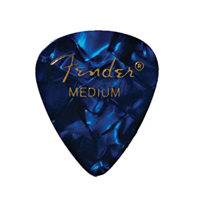 Abbildung von Fender 1980351802 Shape Premium Picks, Medium, Blue Moto, 12 Count