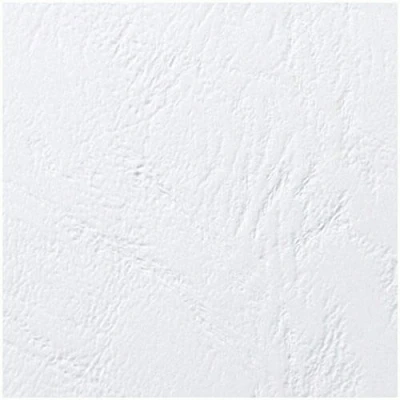 Abbildung von GBC LeatherGrain Leder Korn Abdeckplatten, A4 (250g / m2, weiß, 100 Stück)